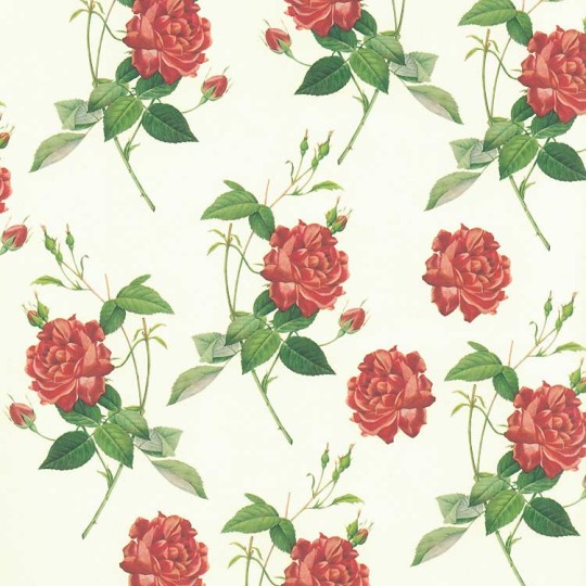 Red Rose Floral Print Italian Paper ~ Leonardo Communication